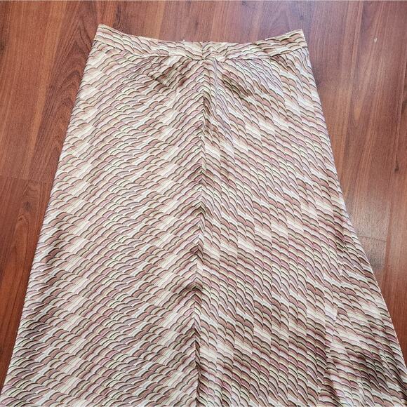 LAFAYETTE SILK PINK/BEIGE SILK SKIRT WITH SIDE ZIP SIZE 10 - Picture 2 of 7